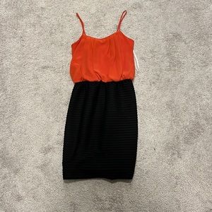Orange and Black Dress